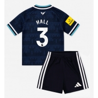 Camiseta Newcastle United Lewis Hall #3 Segunda Equipación Replica 2026-27 para niños mangas cortas (+ Pantalones cortos)